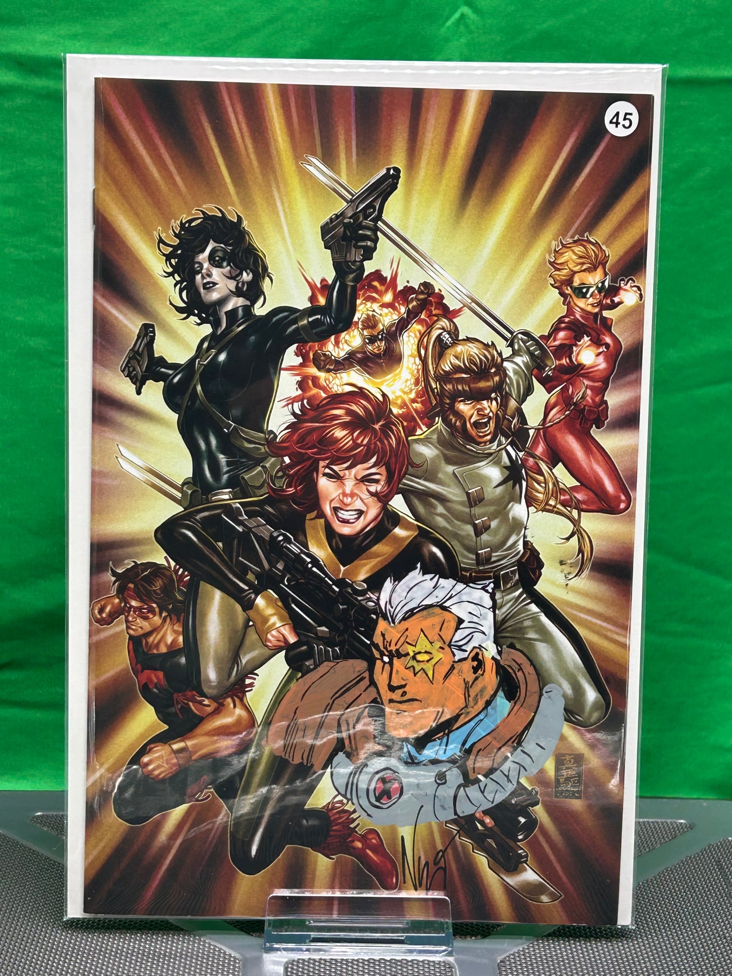 Extermination #3 Mark Brooks Variant with Full-color Cable remarque and signature by artist Eddie Nunez. Includes COA