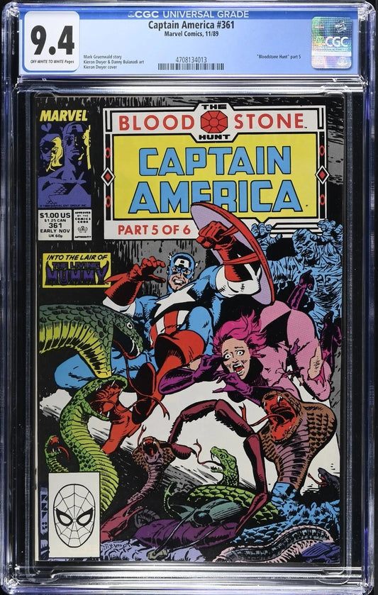 CAPTAIN AMERICA #361 CGC 9.4 Front Cover
