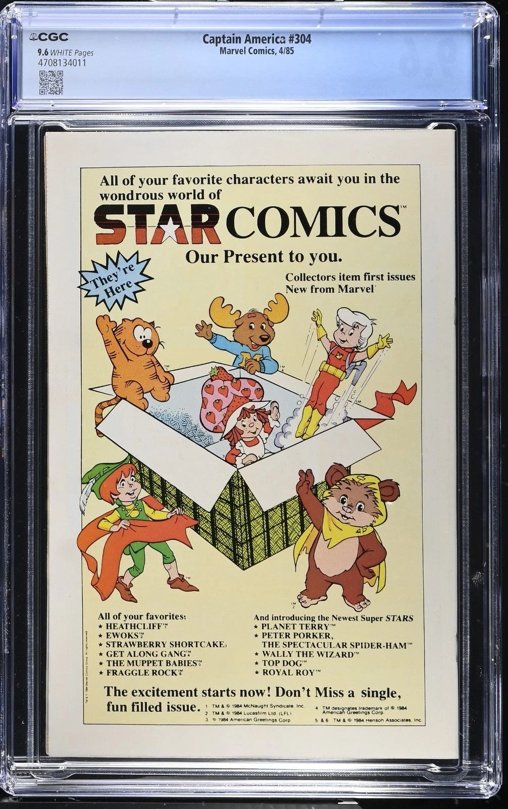CAPTAIN AMERICA #304 CGC 9.6 (1985)