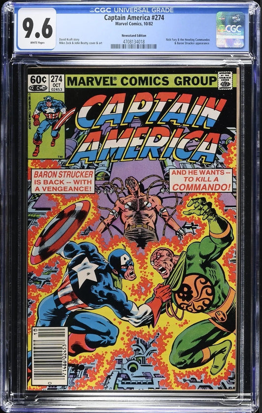 CAPTAIN AMERICA #274 CGC 9.6 Newsstand Front Cover
